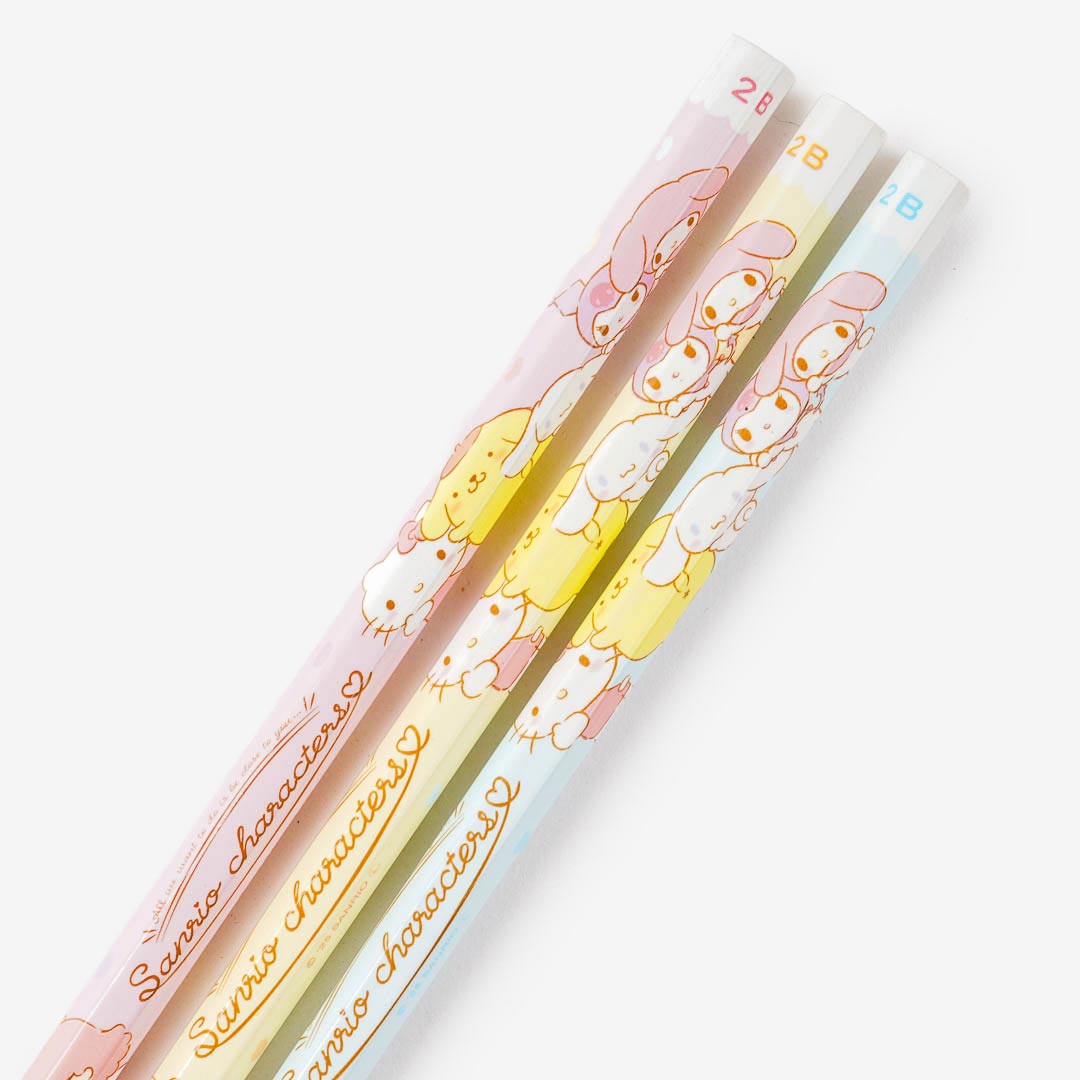 Sanrio Characters Huddle 2B Pencil Set - 3 pcs
