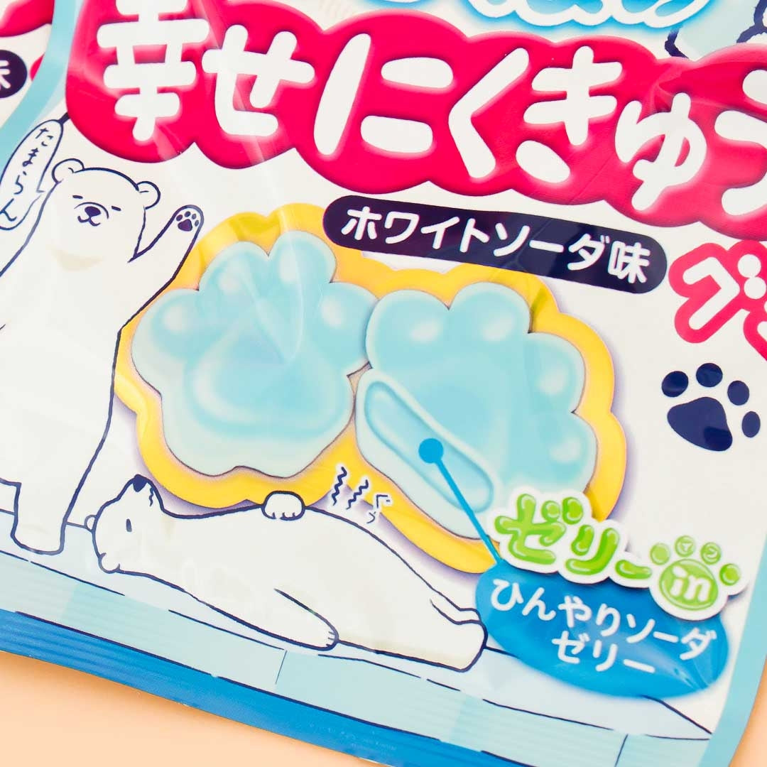 Happy Nikukyu Polar Bear Paw Gummies - White Soda