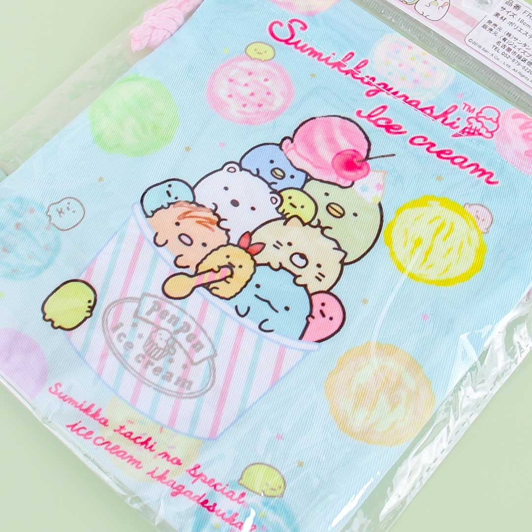 Sumikko Gurashi Ice Cream Time Drawstring Bag