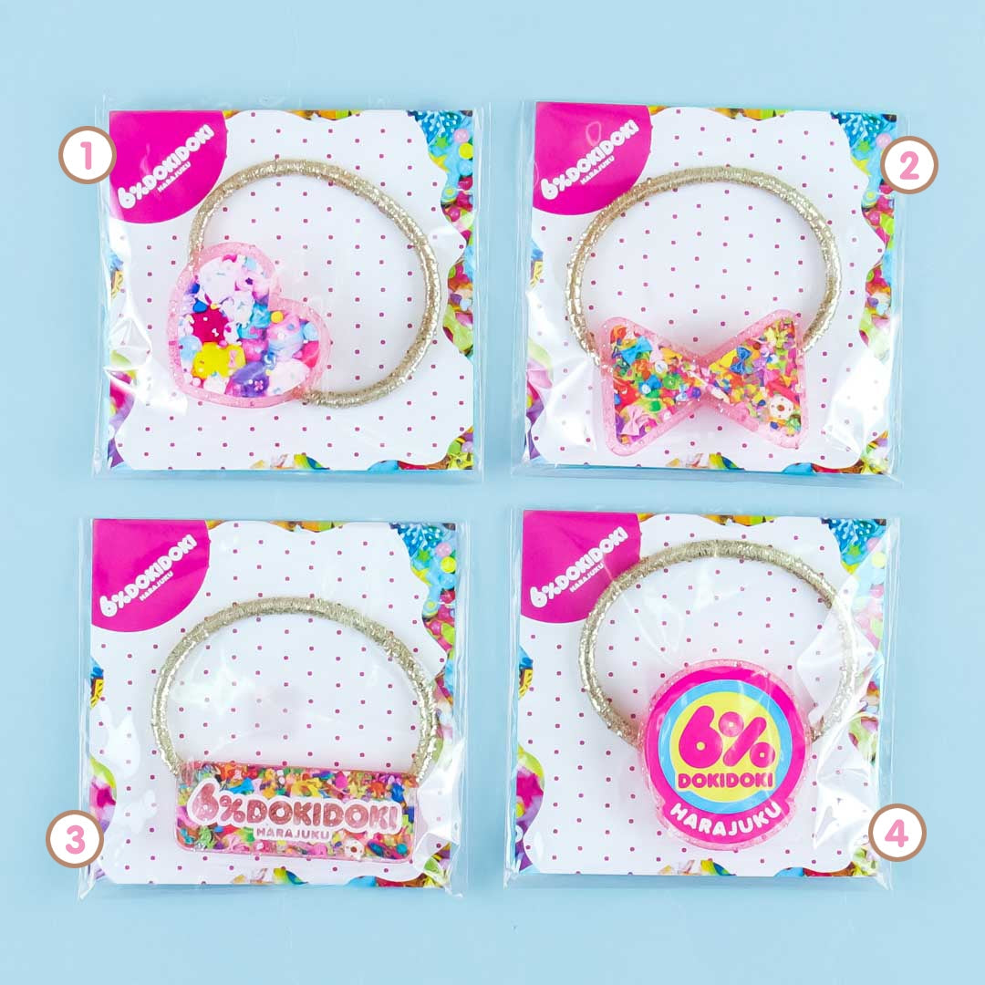 6%DOKIDOKI Glittery Hair Tie