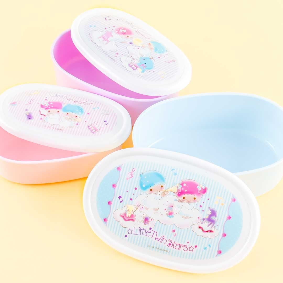 Little Twin Stars Music Time Oblong Bento Set - 3 pcs