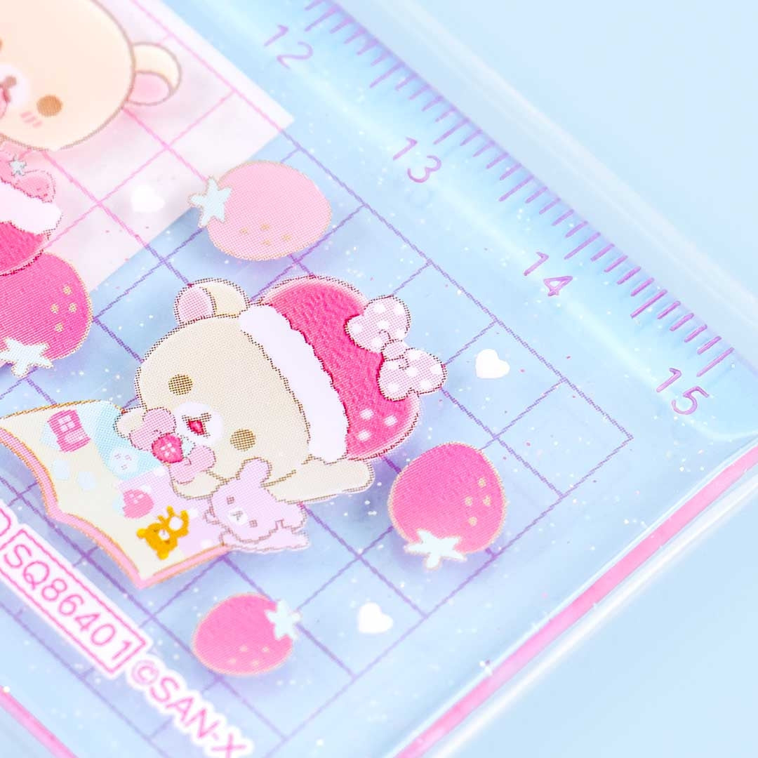 Korilakkuma Glittery Strawberry Ruler
