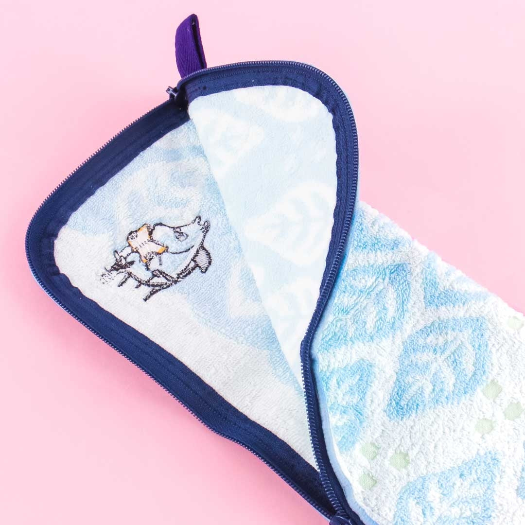 Moomin Leafy Towel Pouch - Moomintroll