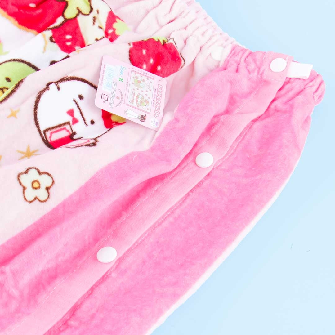 Sumikko Gurashi Strawberry Wrap Towel With Buttons