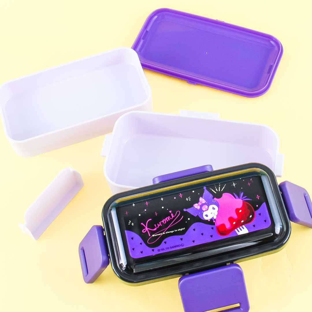 Kuromi Strawberry Bite Rectangular Bento Set