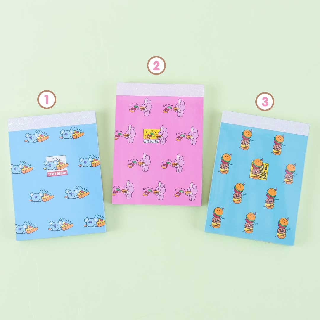 BT21 Fast Food Memo Pad