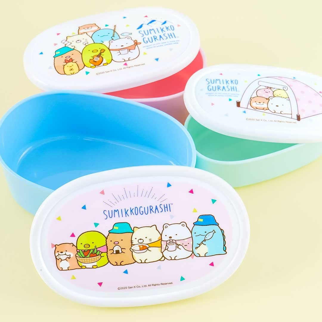 Sumikko Gurashi Camp Oblong Bento Set - 3 pcs