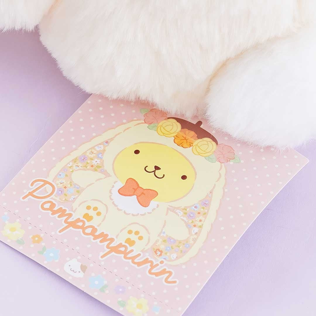 Pompompurin Flower Bunny Plushie - Medium