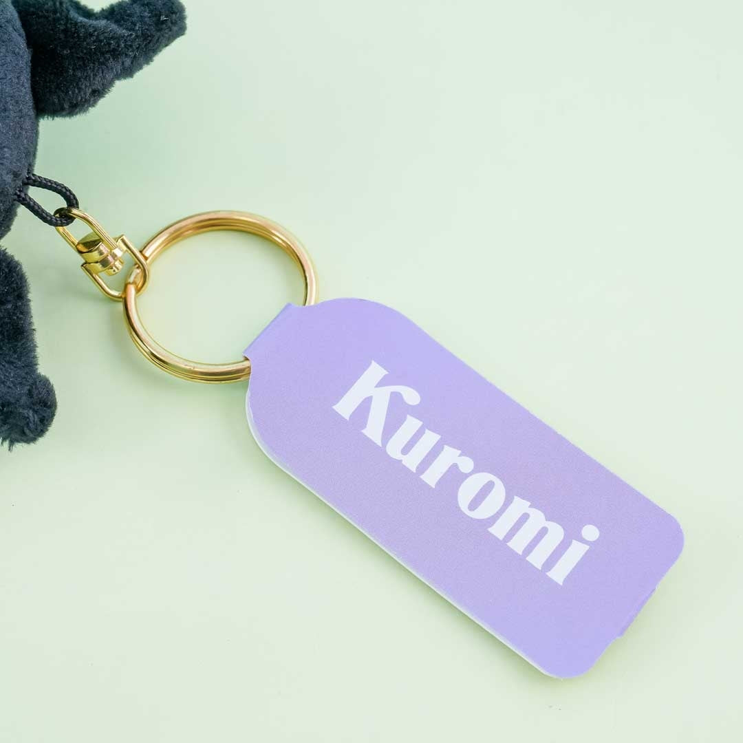 Kuromi Letter Initial Plushie Keychain