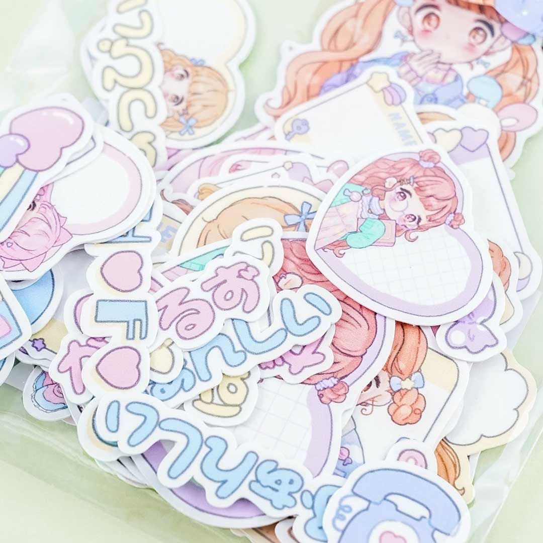 Fancy Surprise! Flake Stickers 08 - Happy Girls