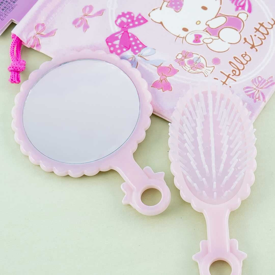 Sanrio Mirror & Hairbrush Set - Hello Kitty