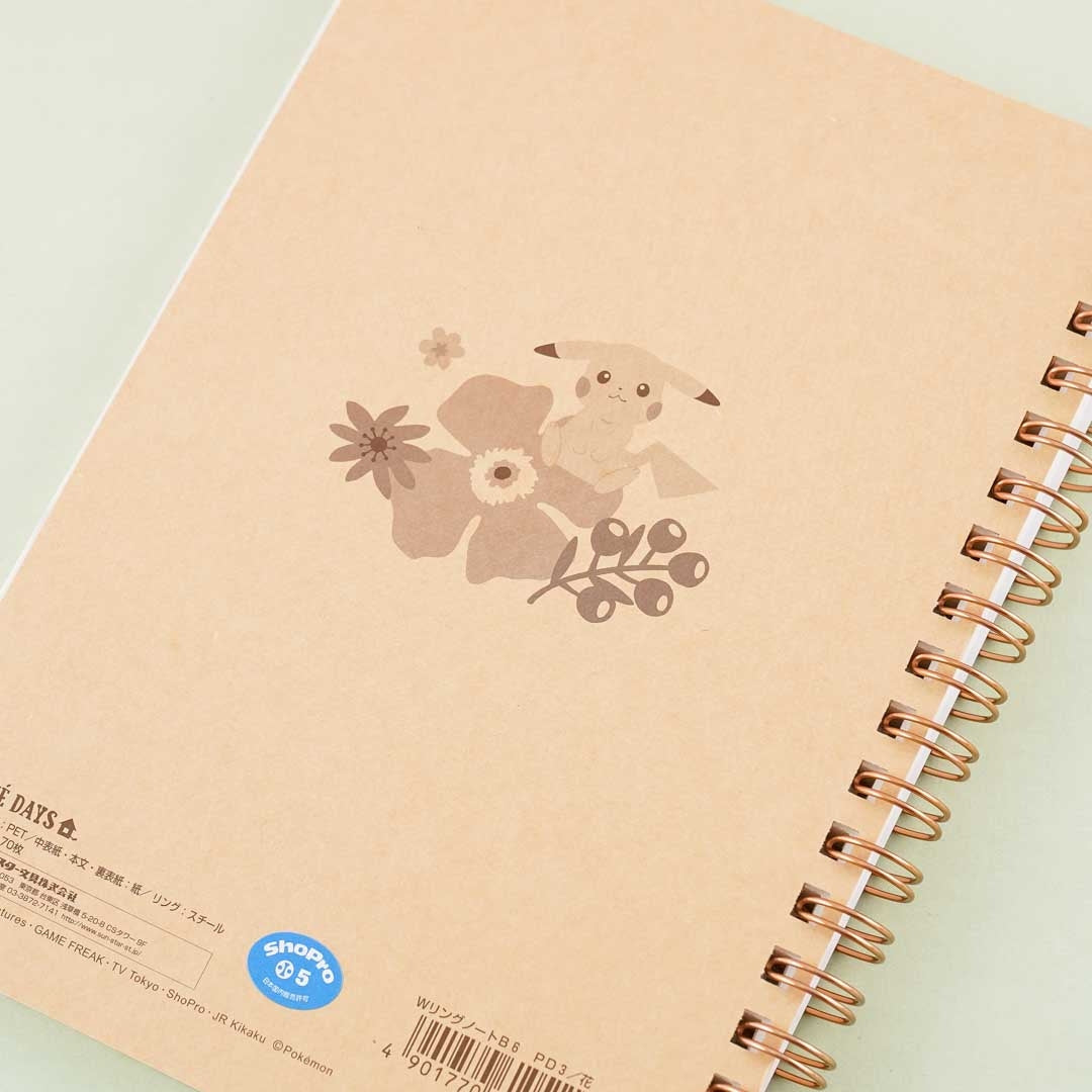 Pokemon & Flower Spiral Notebook