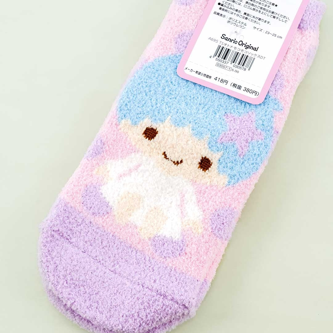 Little Twin Stars Dotted Fluffy Socks