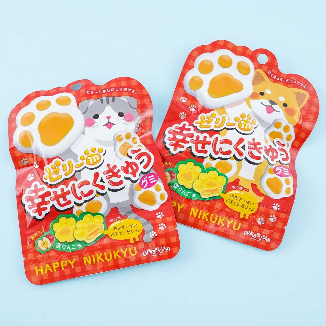 Senjaku Happy Nikukyu Cat Paw Gummy - Honey Apple