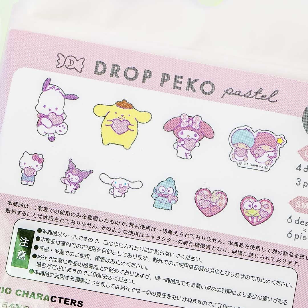 Sanrio Characters Lovely Drop Peko Pastel Stickers