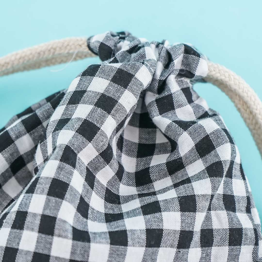 Bad Badtz Maru Checkered Drawstring Bag