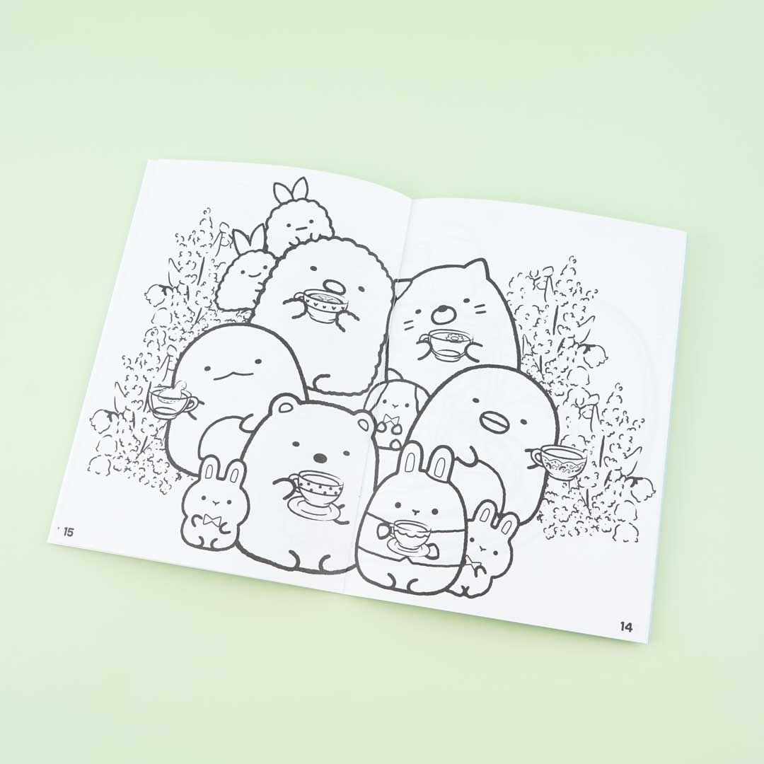 Sumikko Gurashi Night Sky Train Coloring Book