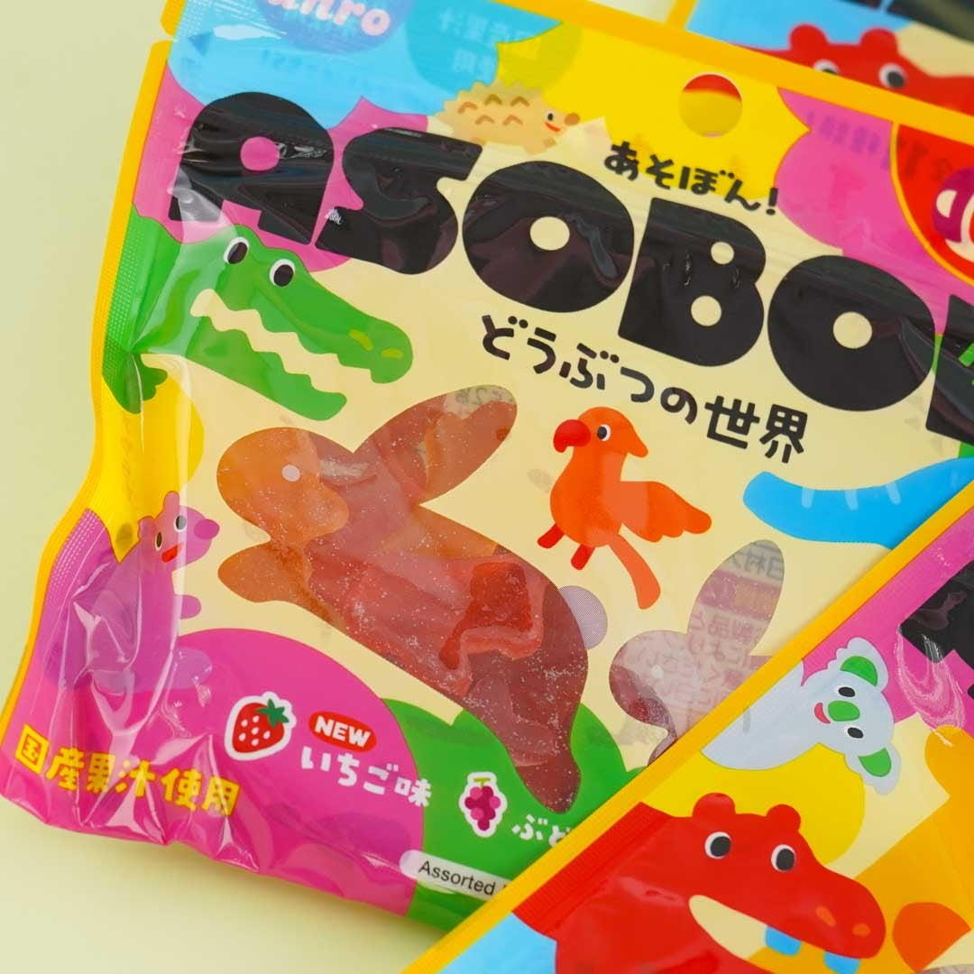 Kanro Asobon Animal World Gummies - Fruit Mix