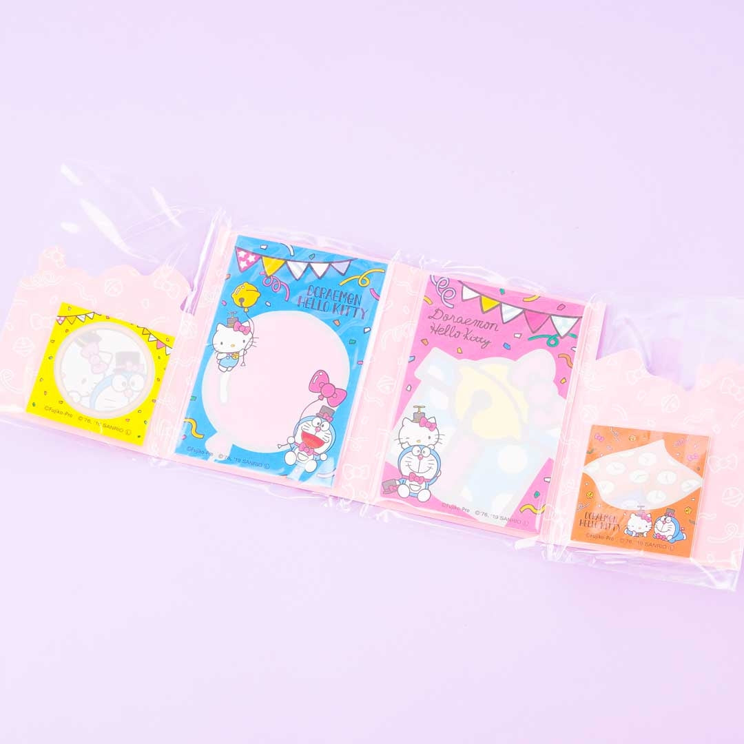 Hello Kitty x Doraemon Party Memo Pad Set