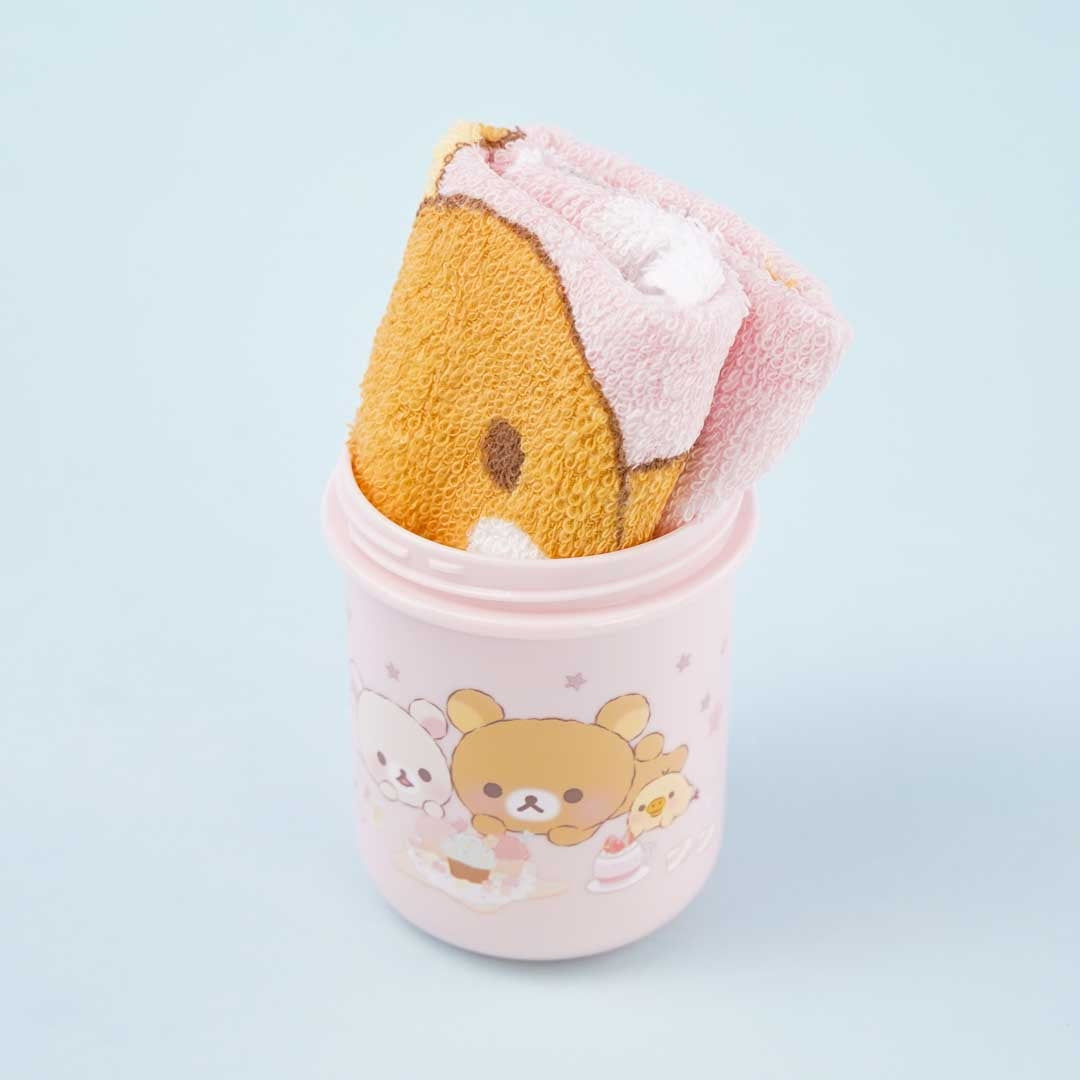 Rilakkuma & Friends Wet Towel With Cylinder Case