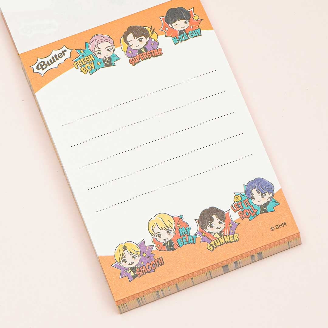 BTS TinyTAN Butter Mini Memo Pad - White