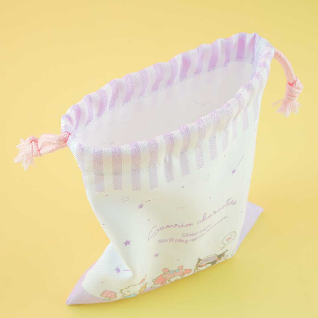 Sanrio Characters Sleepy Drawstring Pouch Set