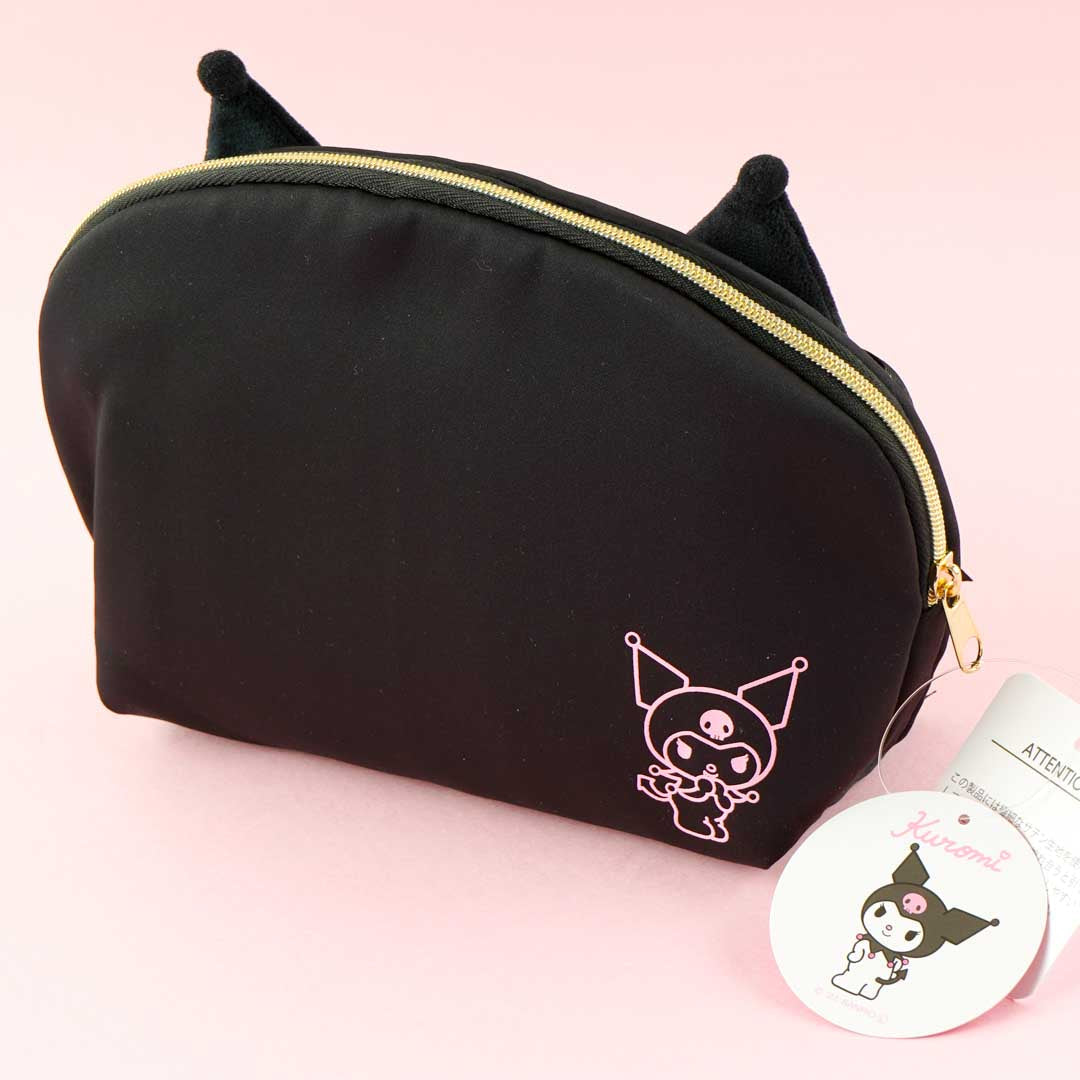 Kuromi Pointed Ears & Skulls Pouch