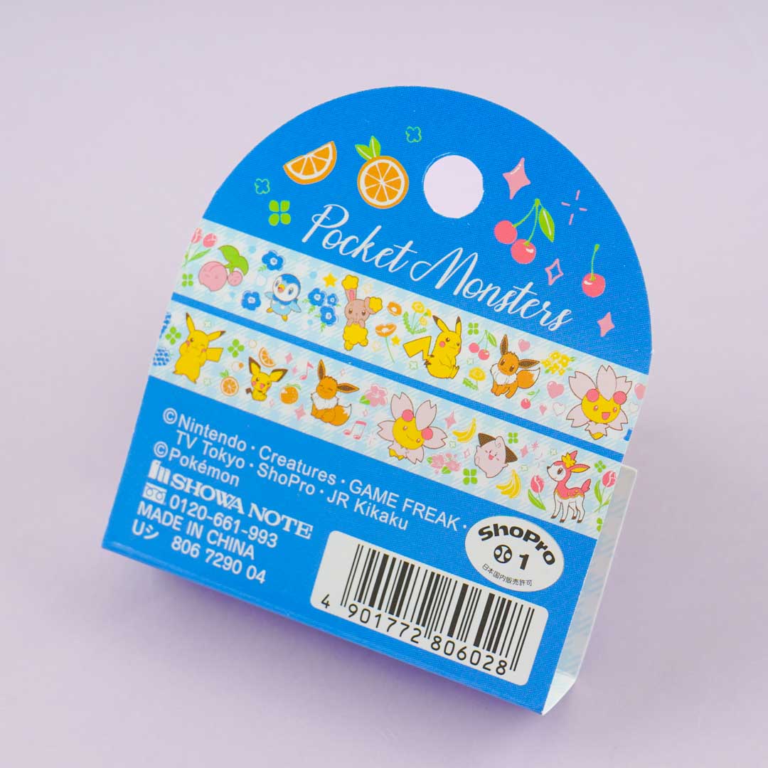Pokemon Flower Washi Tape - Blue