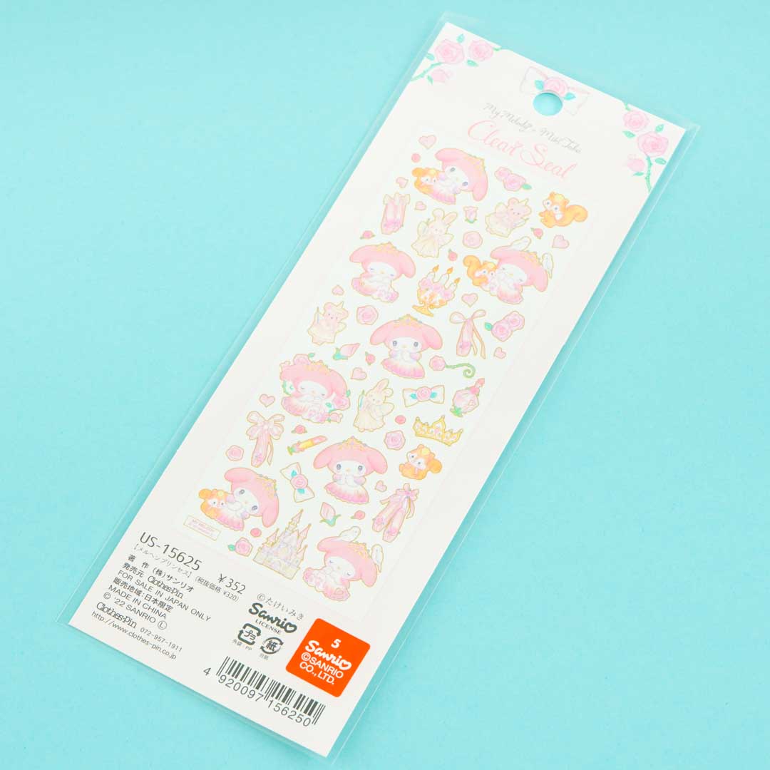 My Melody x Miki Takei Gold Foil Clear Seal Stickers