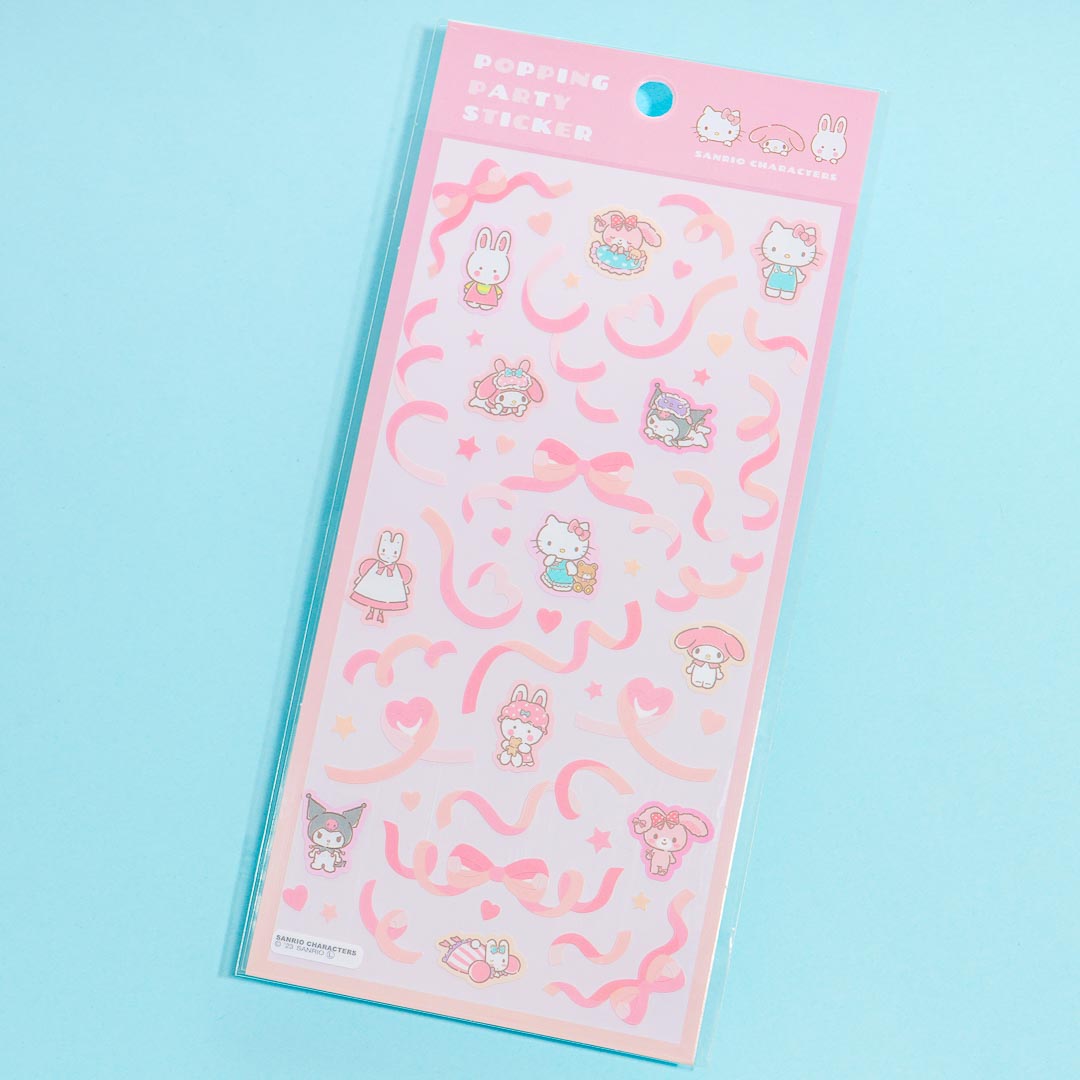 Sanrio Characters Popping Party Stickers - Yumemiru Pink