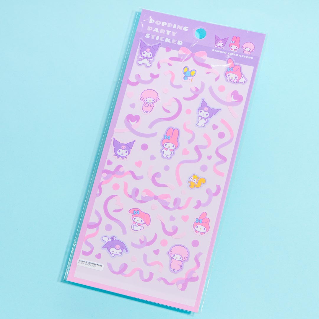 Sanrio Characters Popping Party Stickers - Twilight Purple