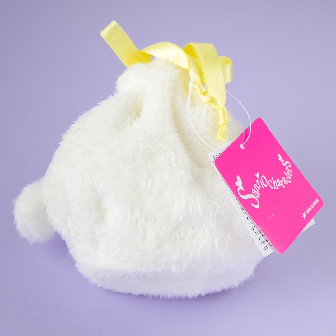 Cinnamoroll Fluffy Face Drawstring Pouch - Milk
