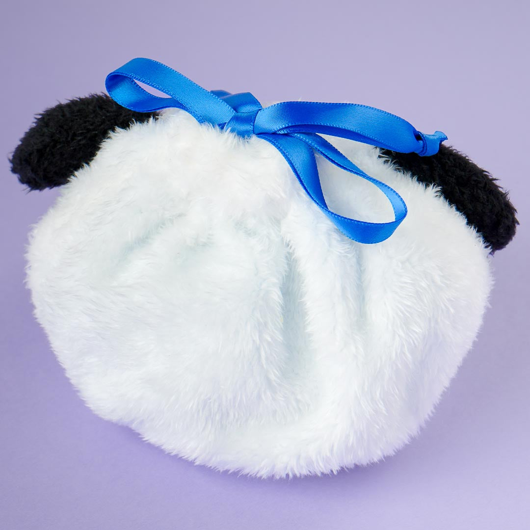 Pochacco Fluffy Face Drawstring Pouch
