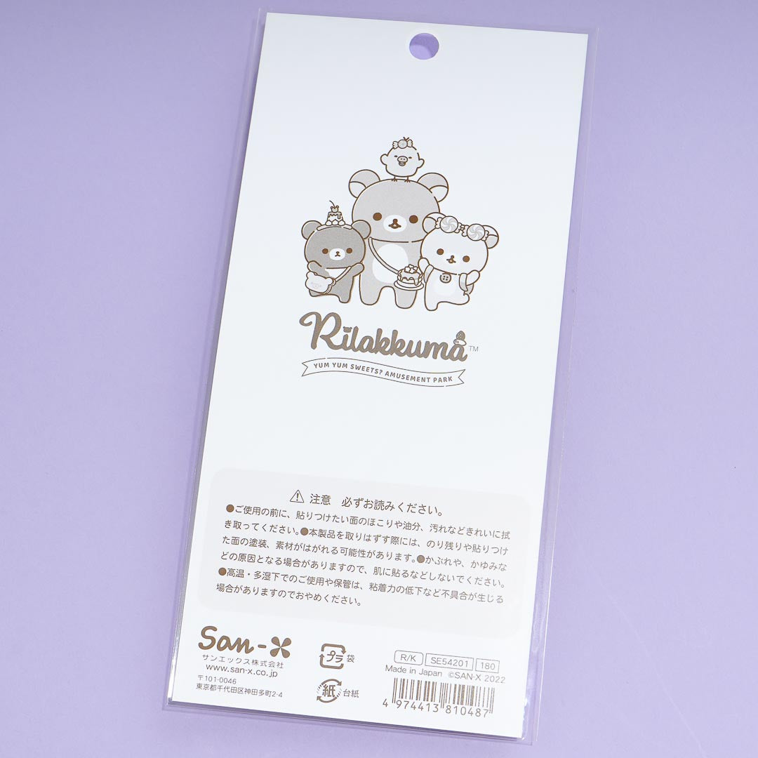 Rilakkuma & Friends Amusement Park Clear Seal Stickers