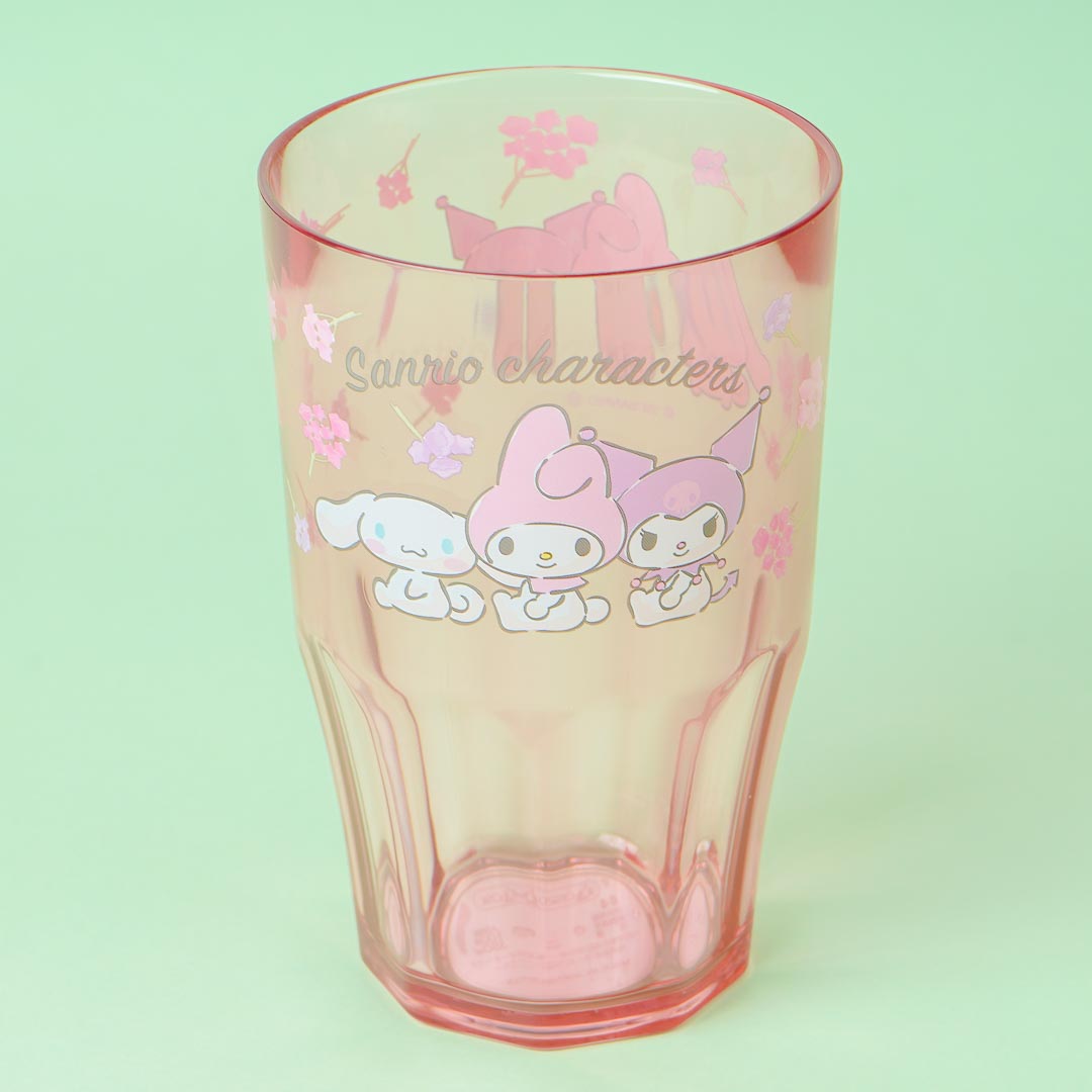 Sanrio Characters Flowery Clear Cup