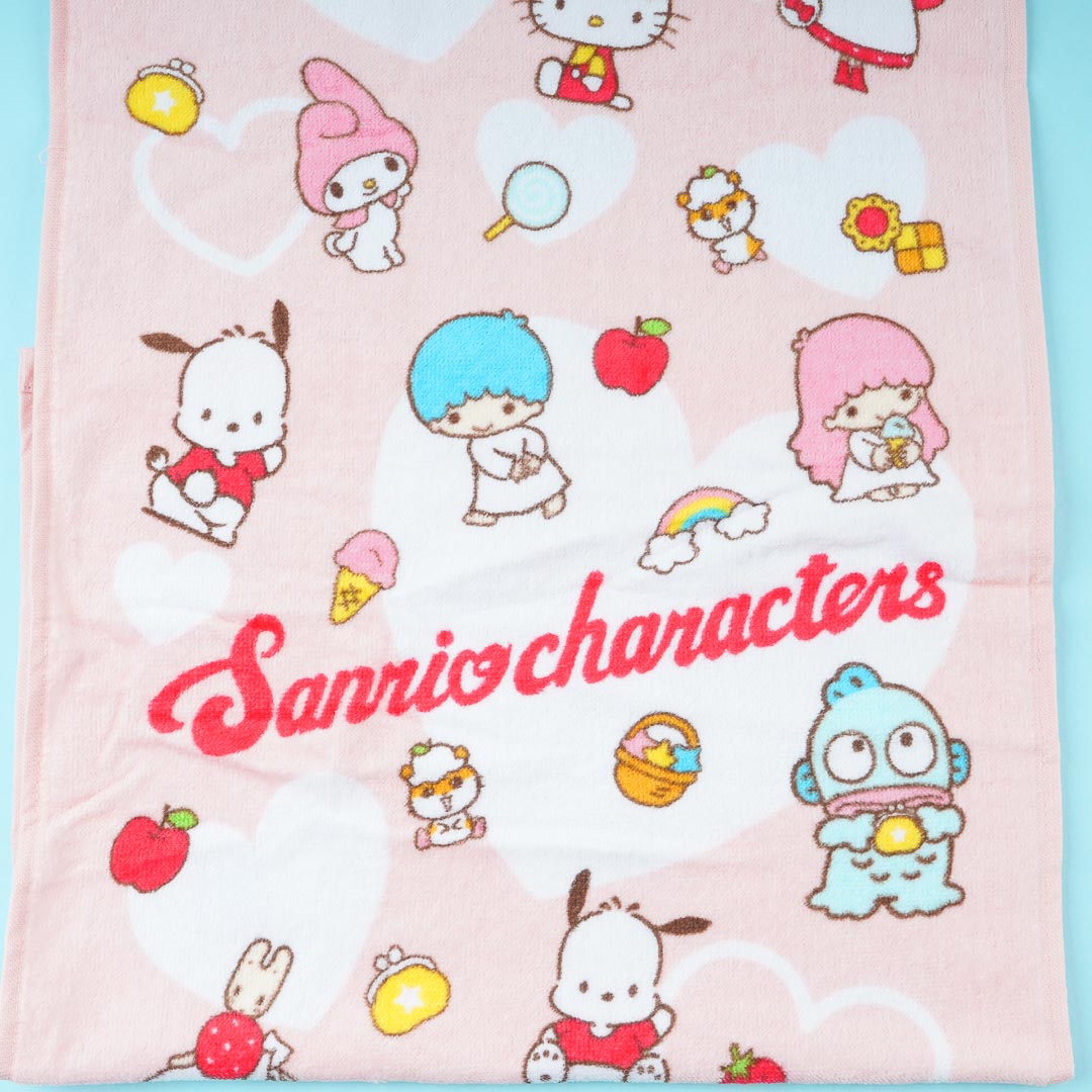 Sanrio Characters Hearts Face Towel
