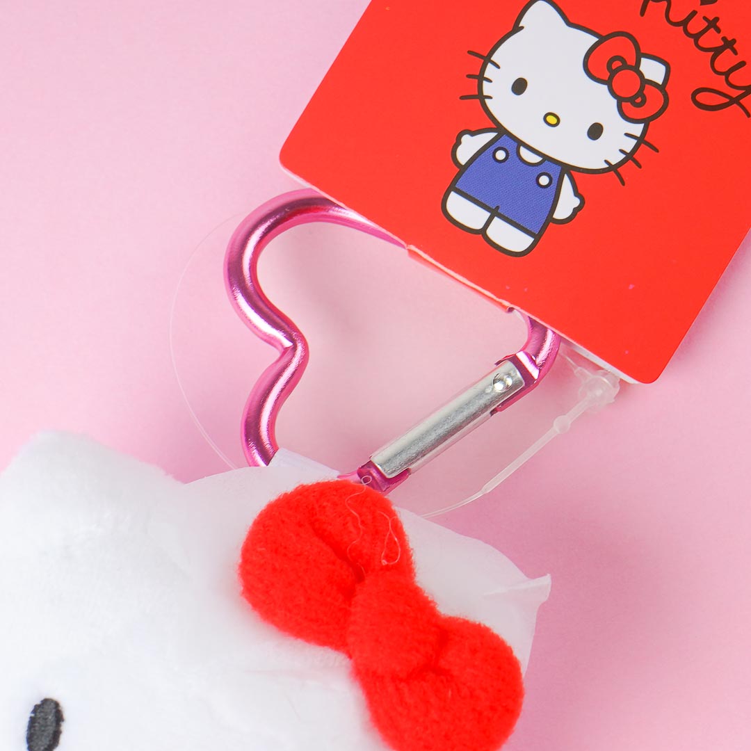 Hello Kitty Plushie Charm With Heart Carabiner