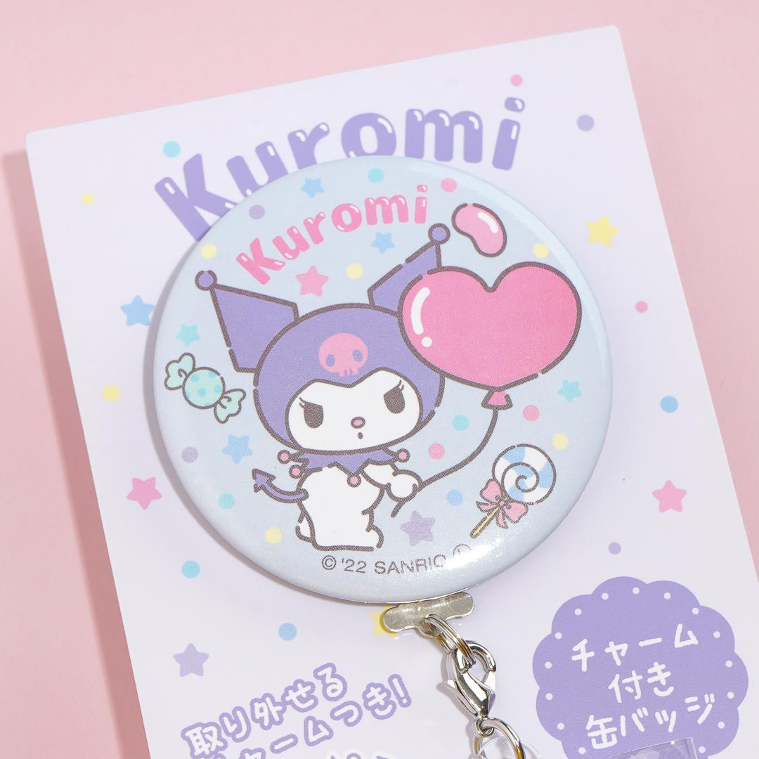 Kuromi Balloon Badge With Charm