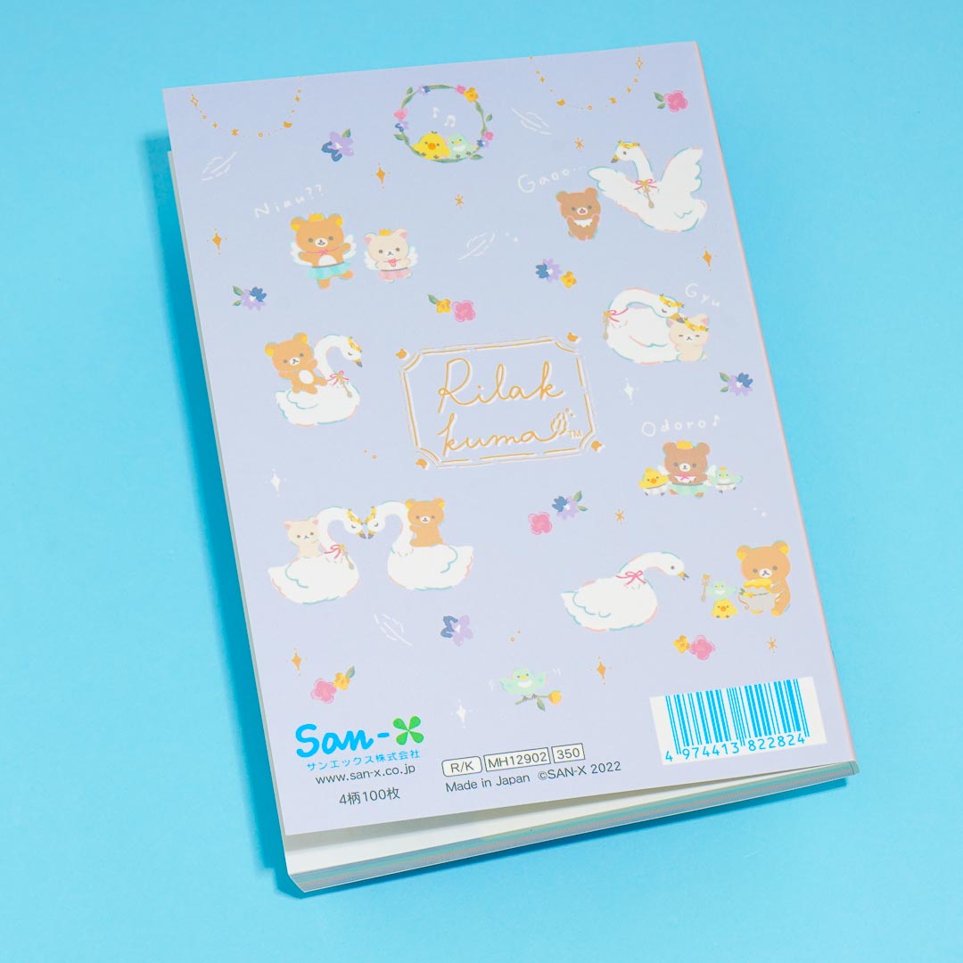 Rilakkuma Swan & Golden Flower Memo Pad