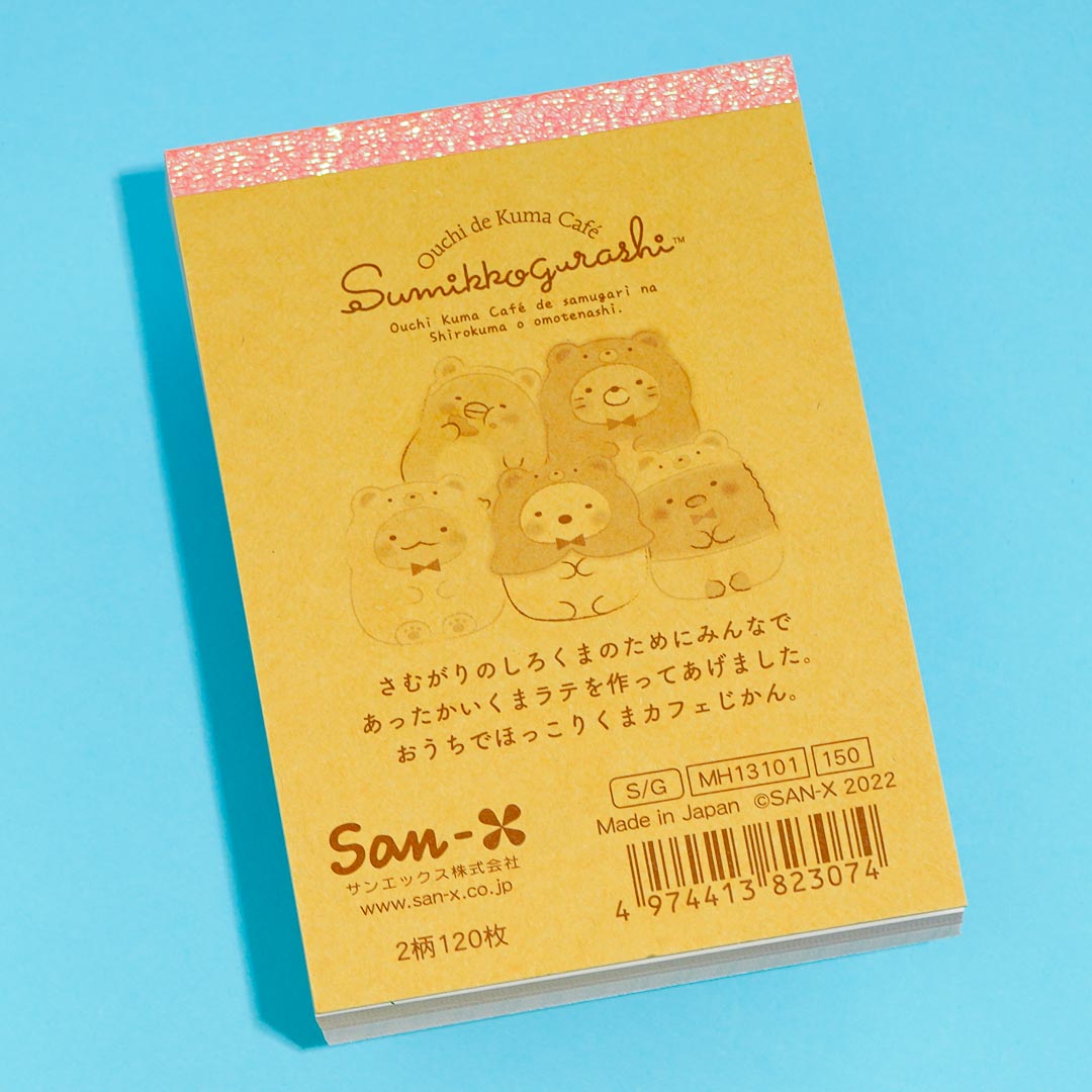 Sumikko Gurashi Ouchi De Kuma Cafe Mini Memo Pad Set