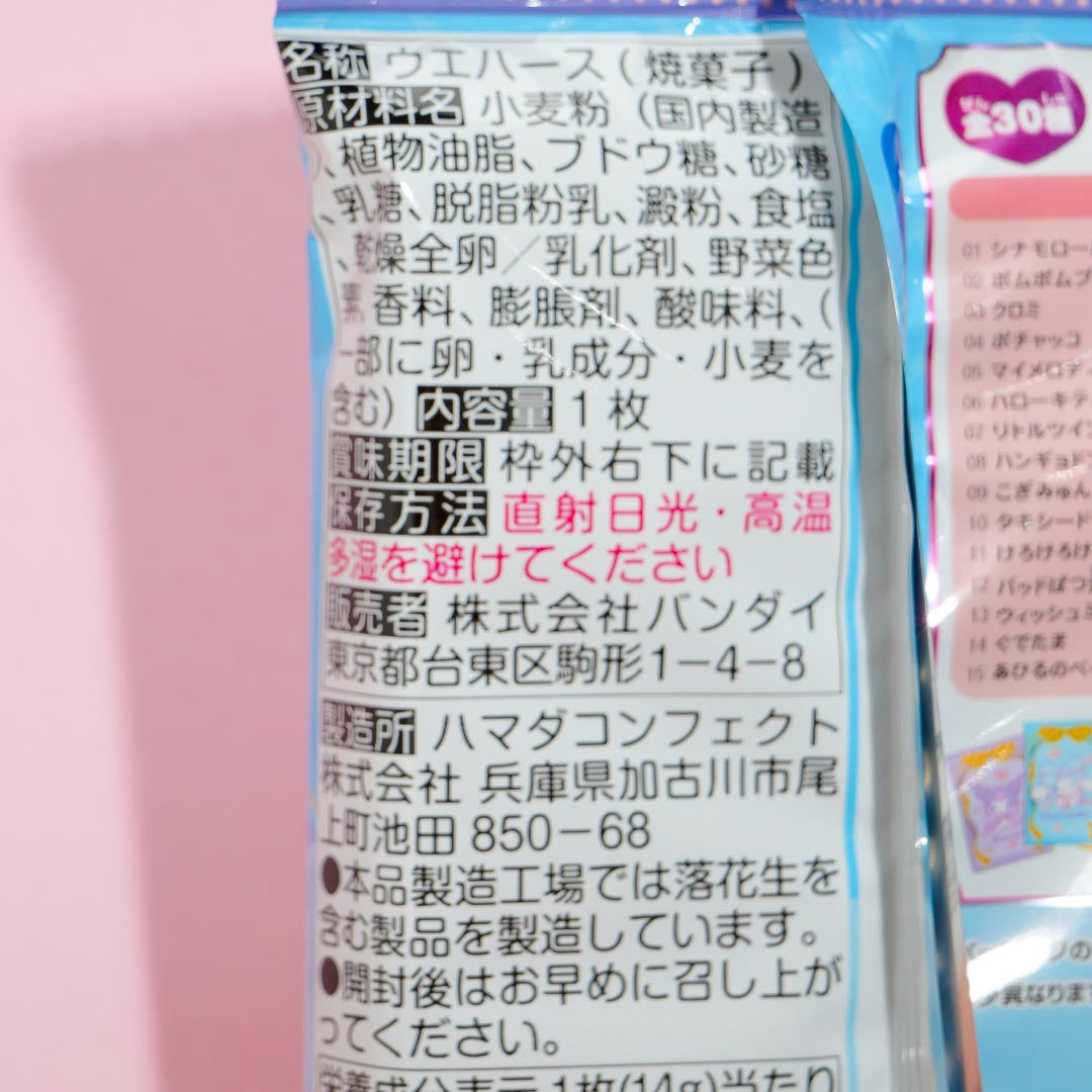Sanrio Characters Wafer Vol. 3 With Card
