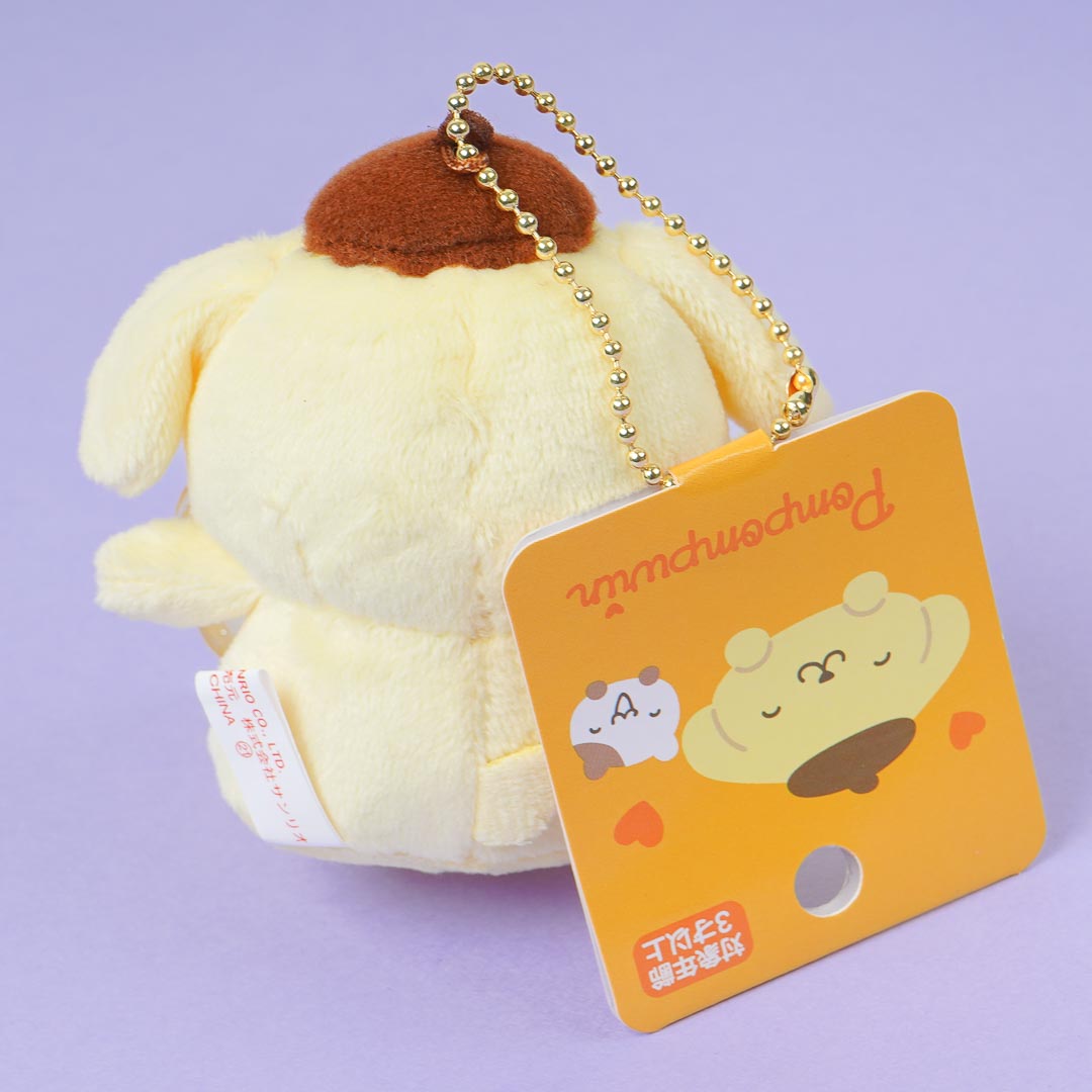 Pompompurin & Muffin Plush Charm With Acrylic Badge