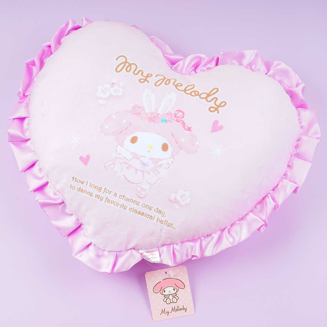 My Melody & Flowers Heart-Shaped Cushion