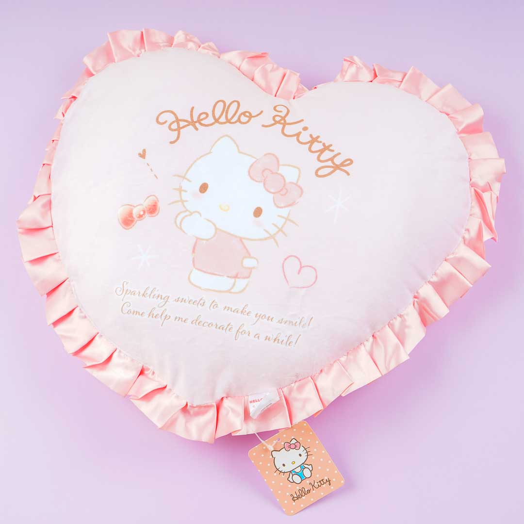 Hello Kitty & Ribbons Heart-Shaped Cushion