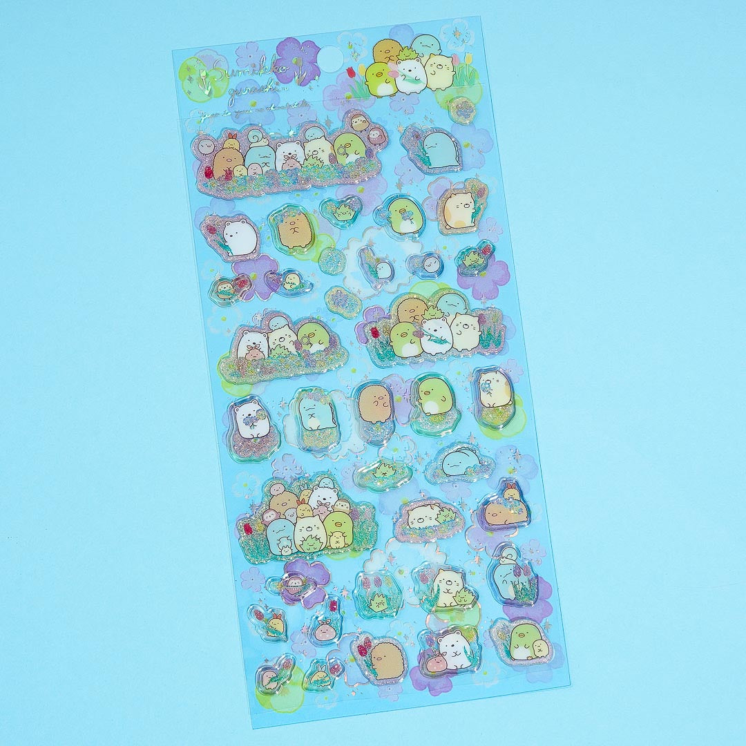 Sumikko Gurashi Zassou & The Garden Harvest Glittery Sticker Sheet