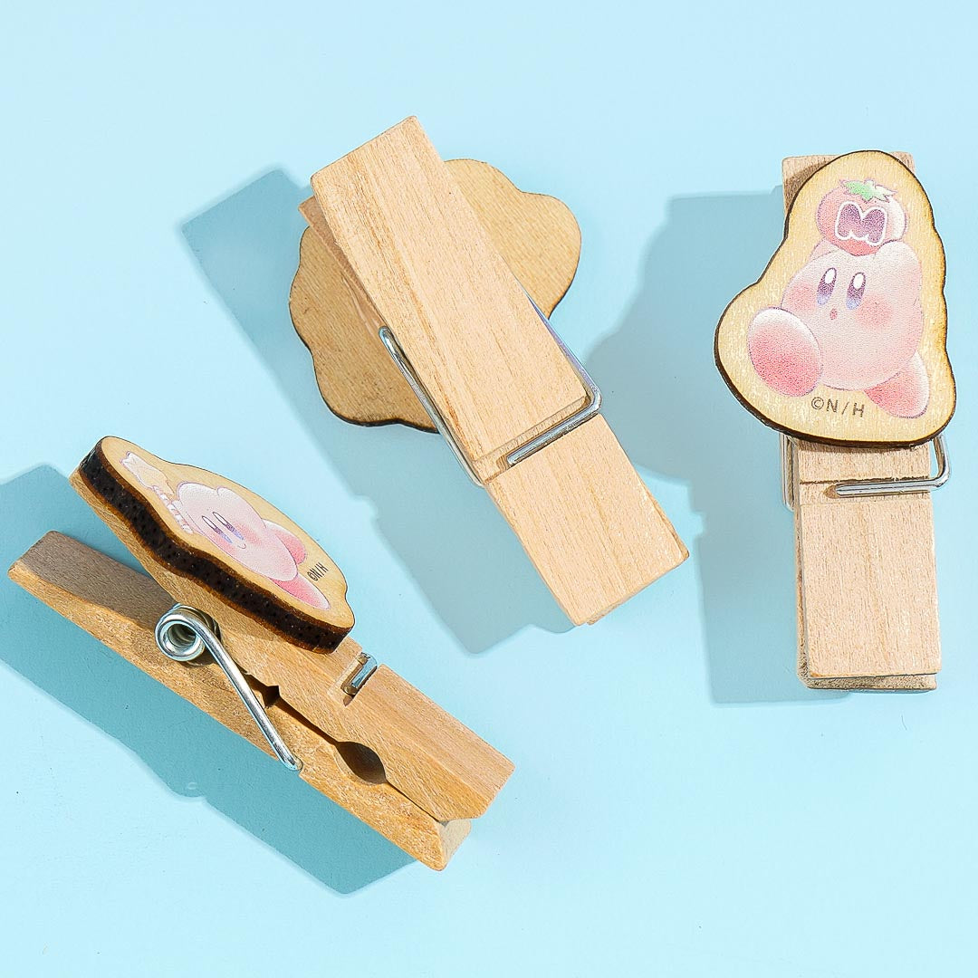 Kirby's Dream Land Wood Clip Set