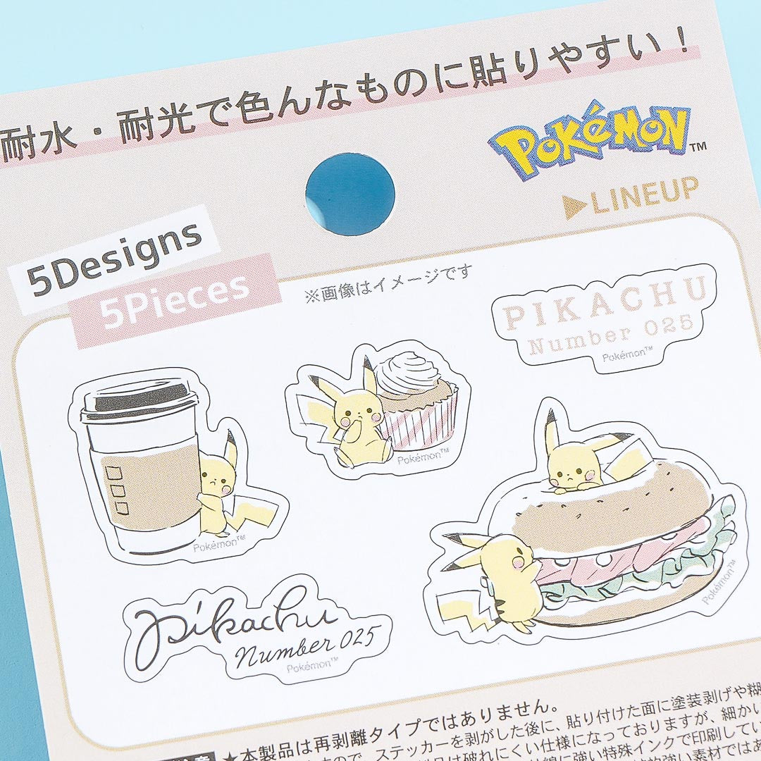 Pokemon Pika Number Cafe Stickers