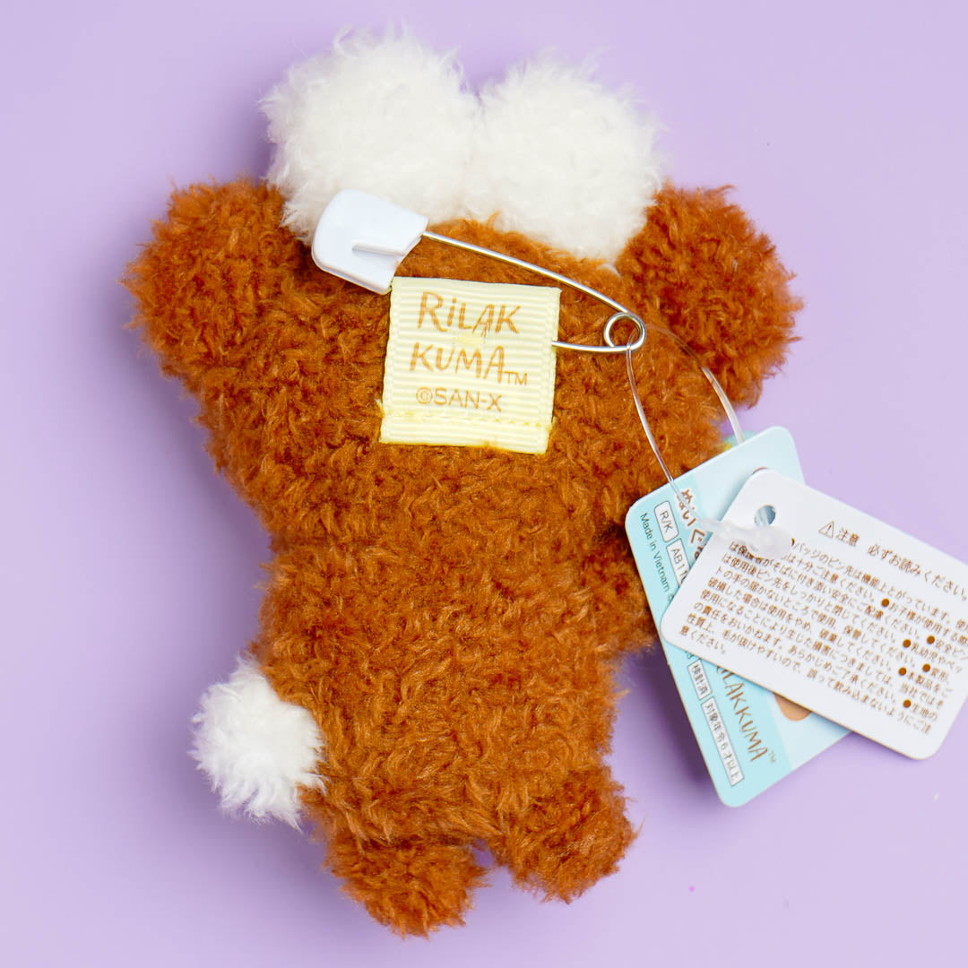 Rilakkuma Niko Niko Badge Plushie - Chairoikoguma / Mini