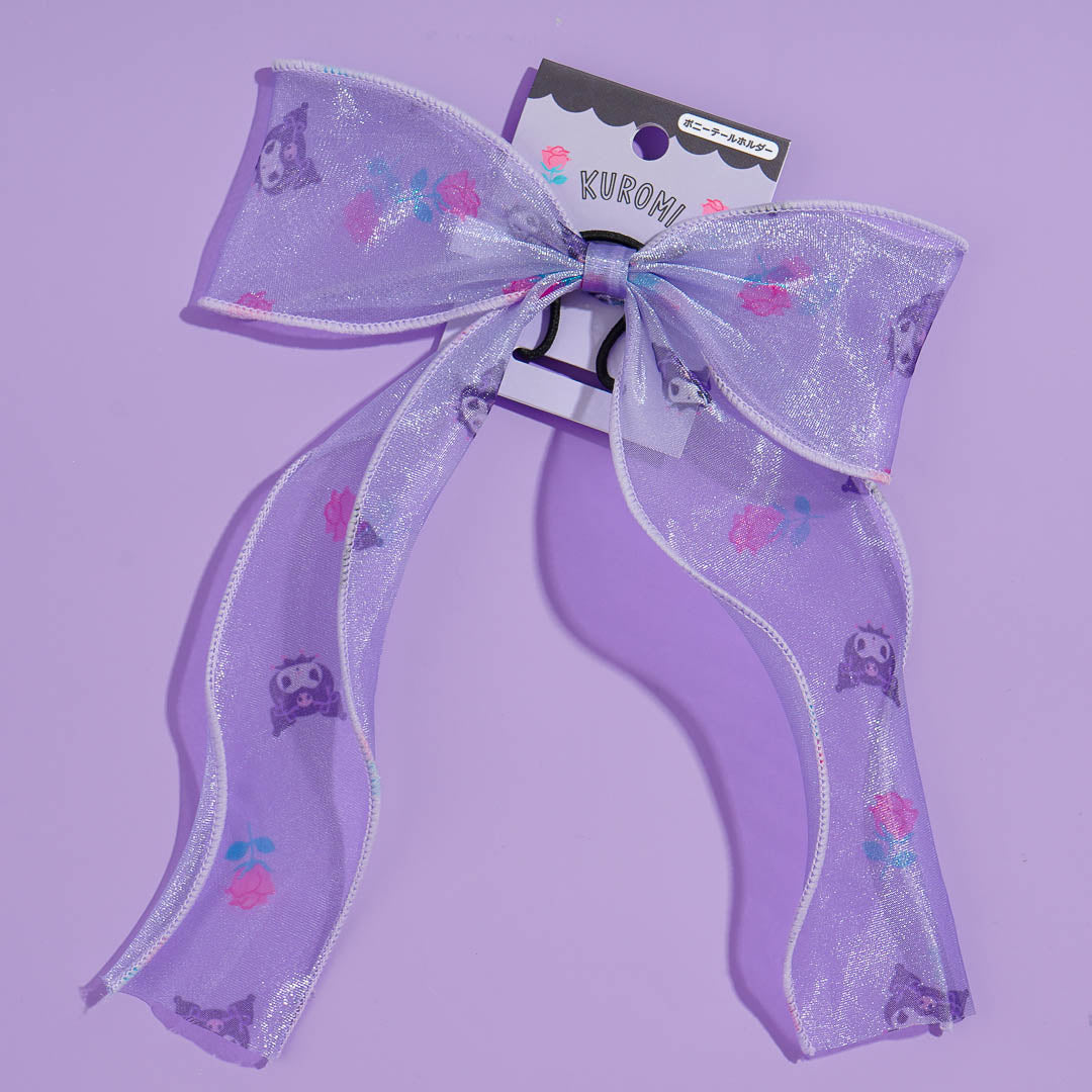 Kuromi Cherry Sheer Ribbon Hair Tie