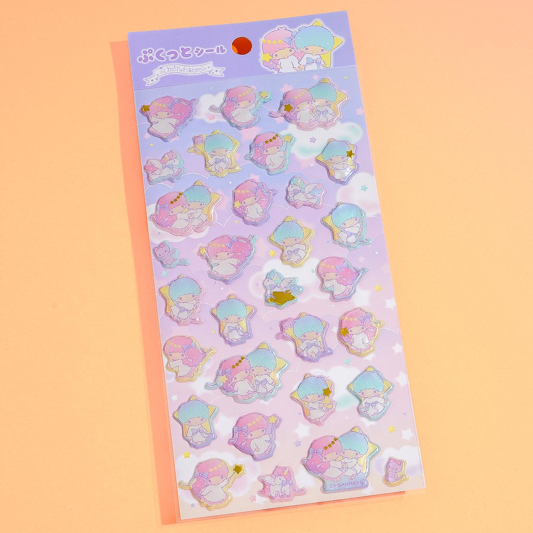 Little Twin Stars Play Time Puffy Stickers